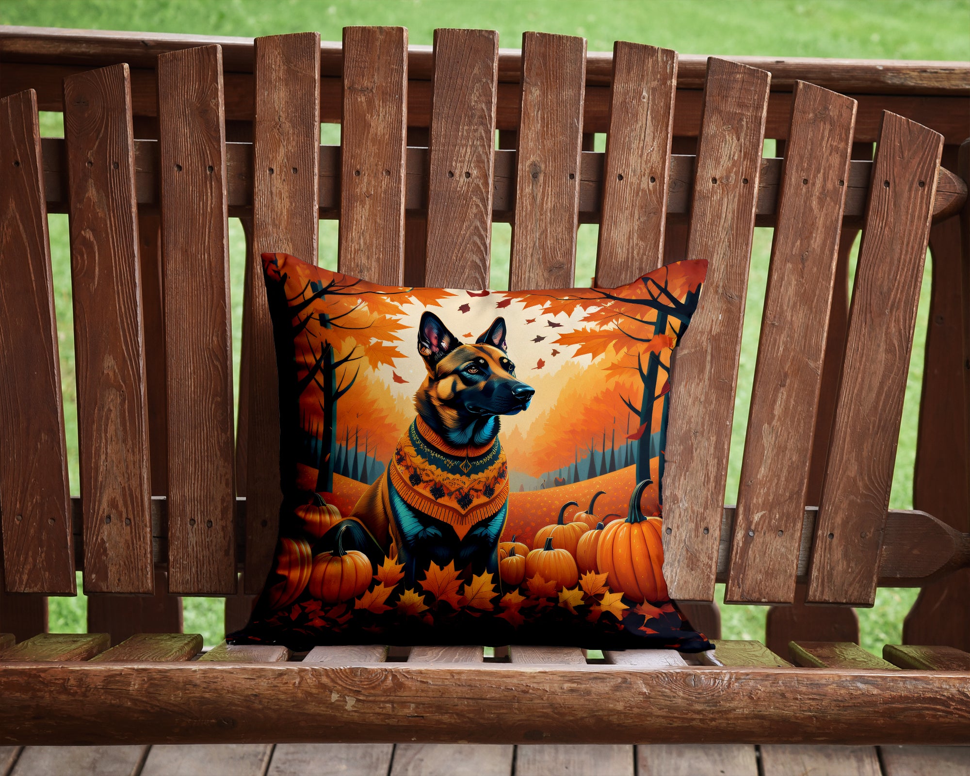 Buy this Belgian Malinois Fall Fabric Decorative Pillow