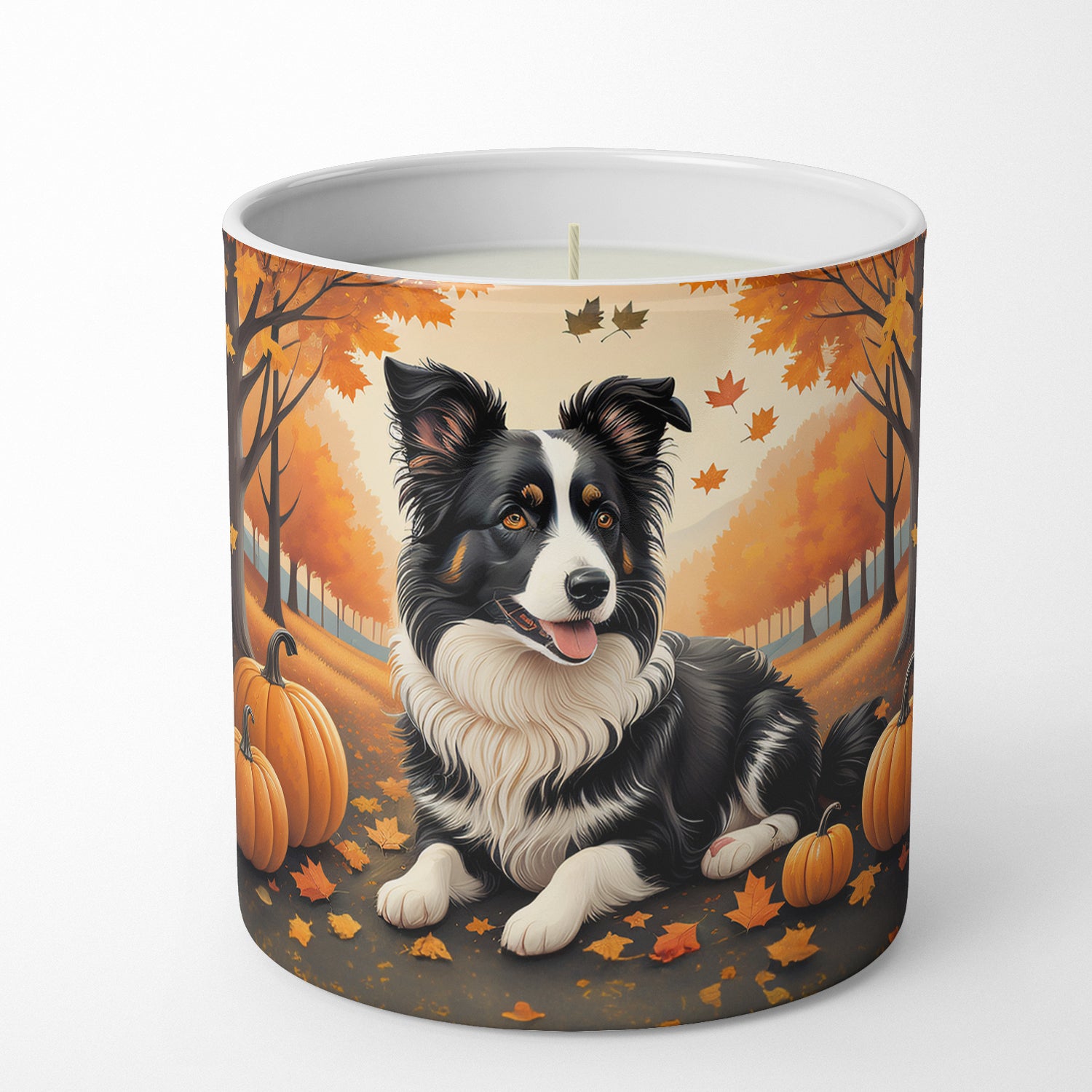 Buy this Border Collie Fall Decorative Soy Candle