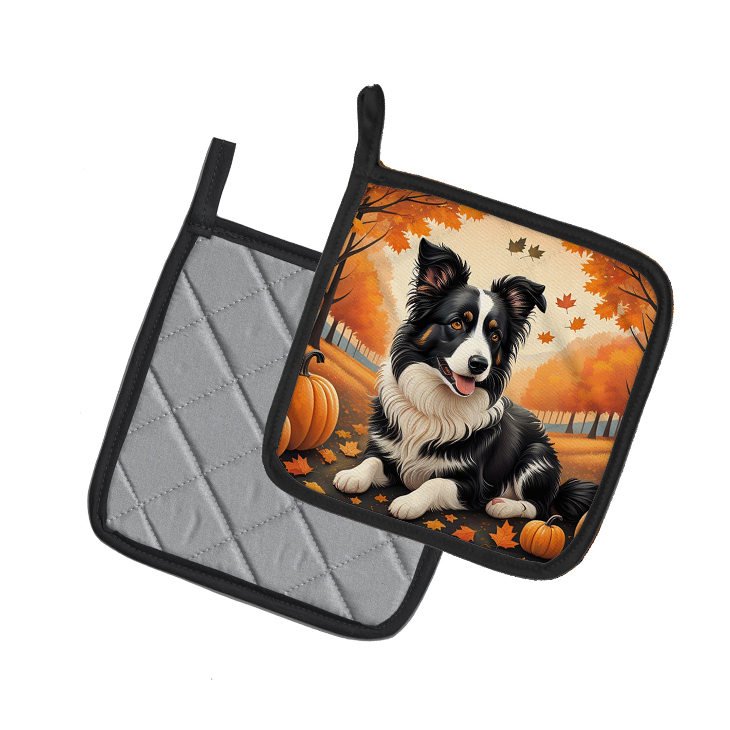 Buy this Border Collie Fall Pair of Pot Holders