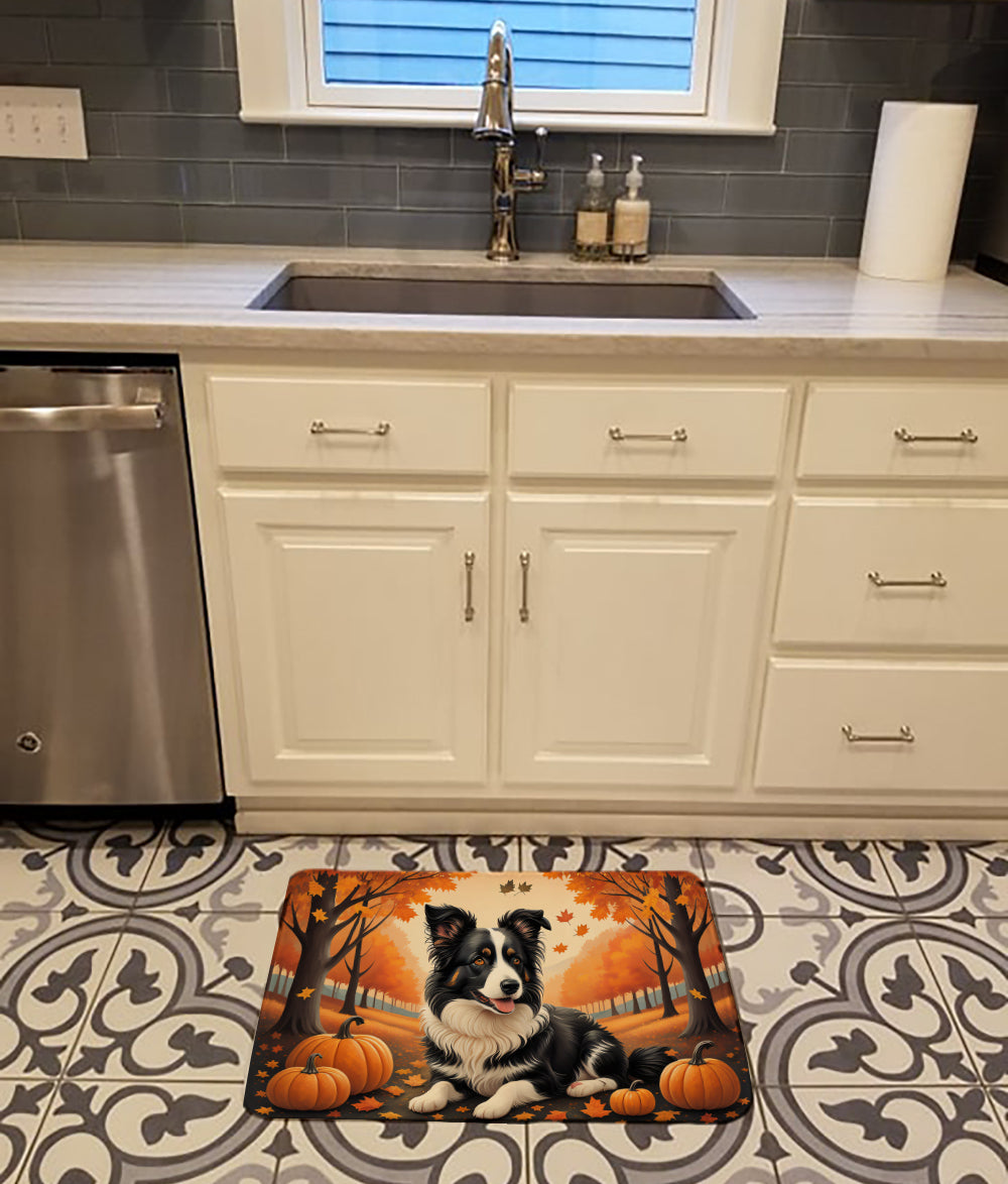 Buy this Border Collie Fall Memory Foam Kitchen Mat