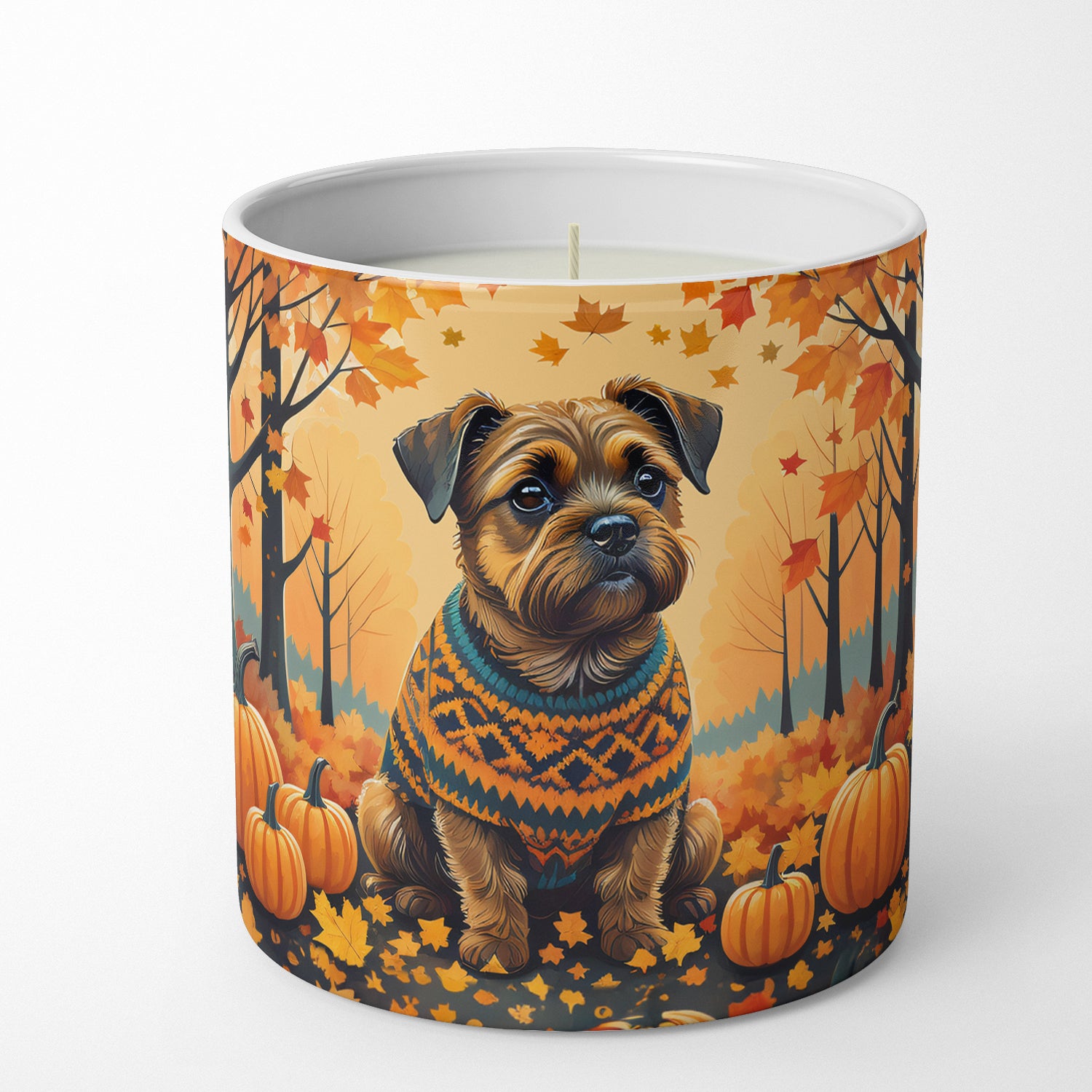 Buy this Border Terrier Fall Decorative Soy Candle