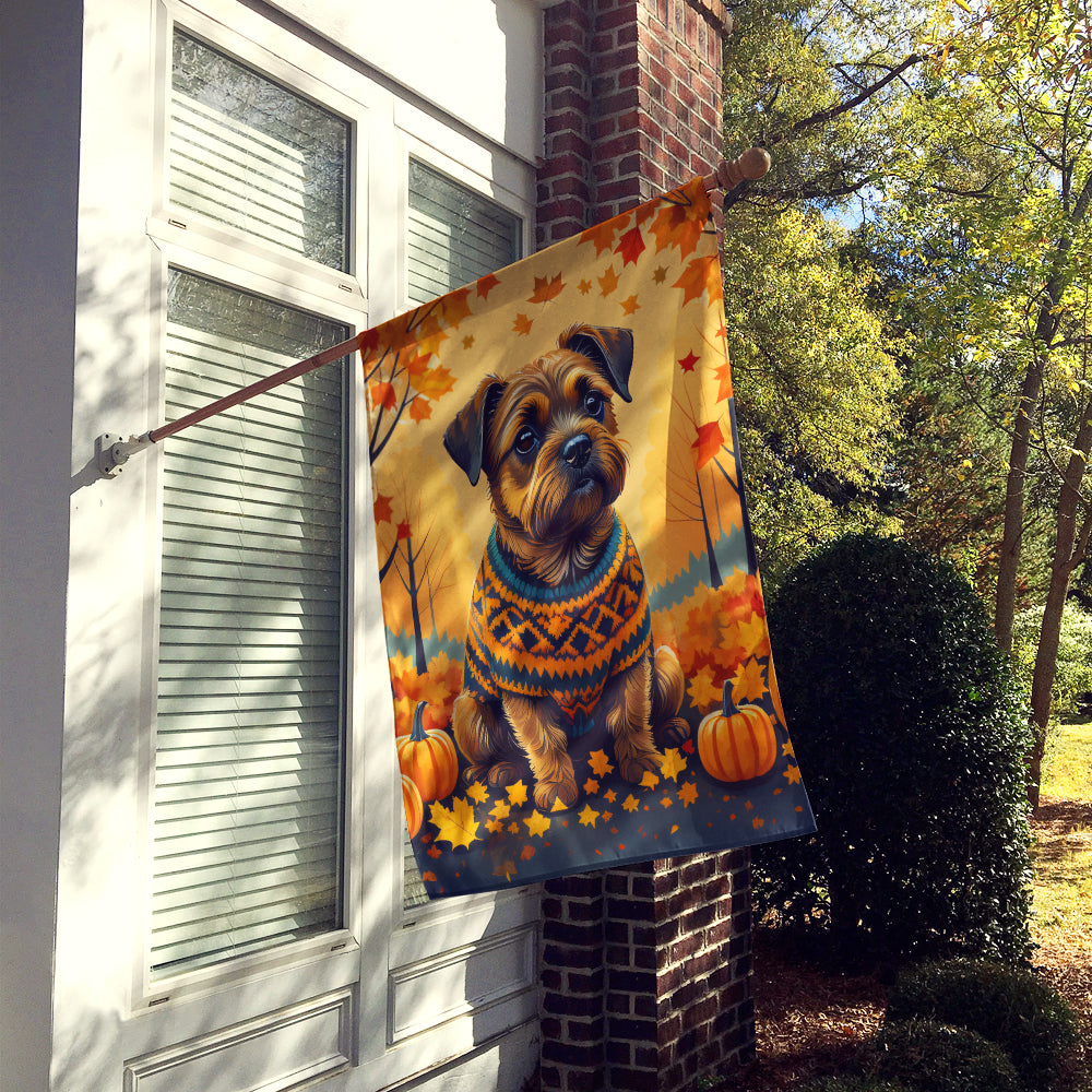 Buy this Border Terrier Fall House Flag