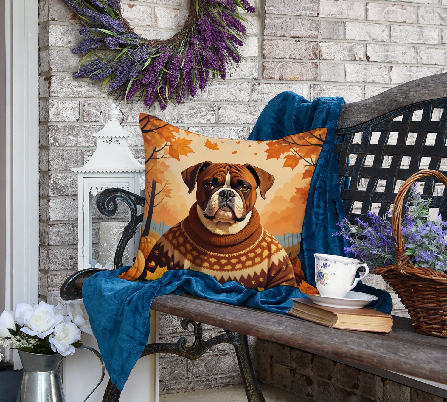 Buy this Boxer Fall Fabric Decorative Pillow