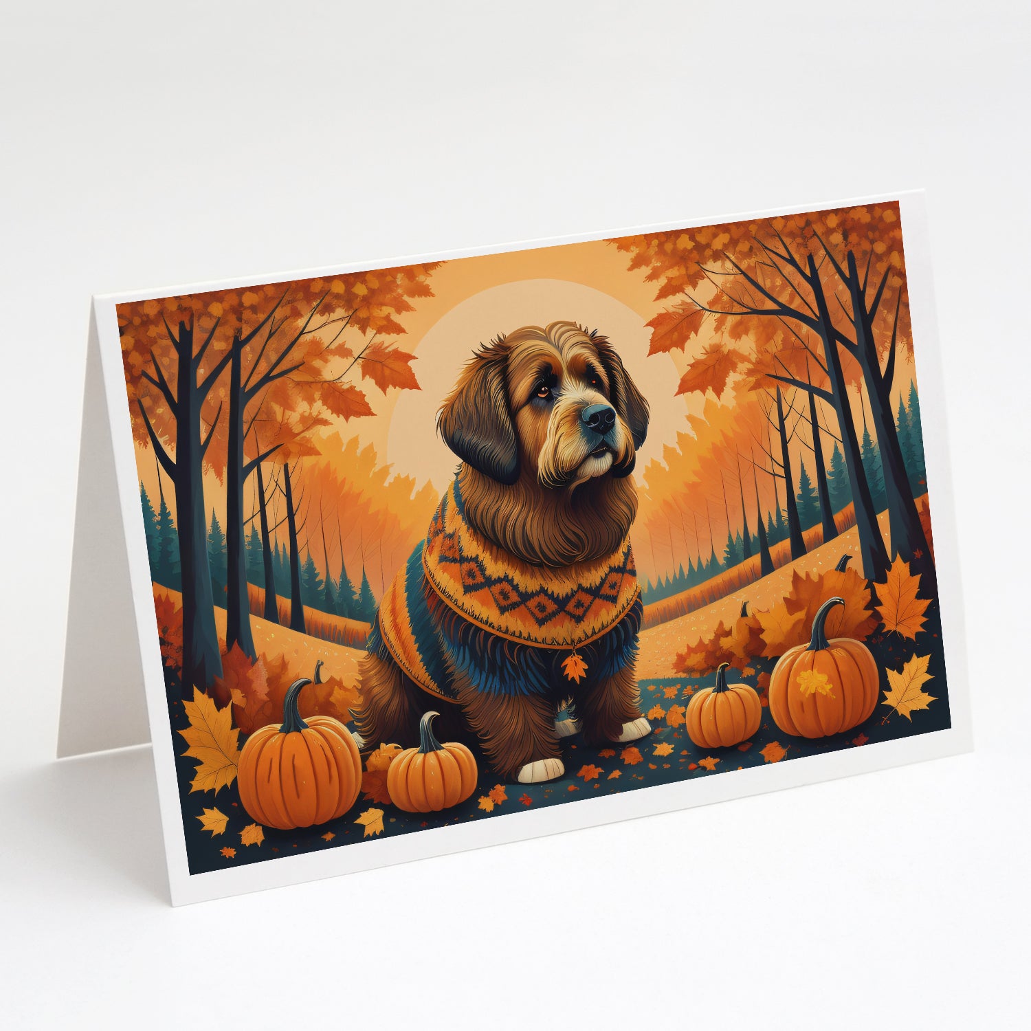 Buy this Briard Fall Greeting Cards and Envelopes Pack of 8