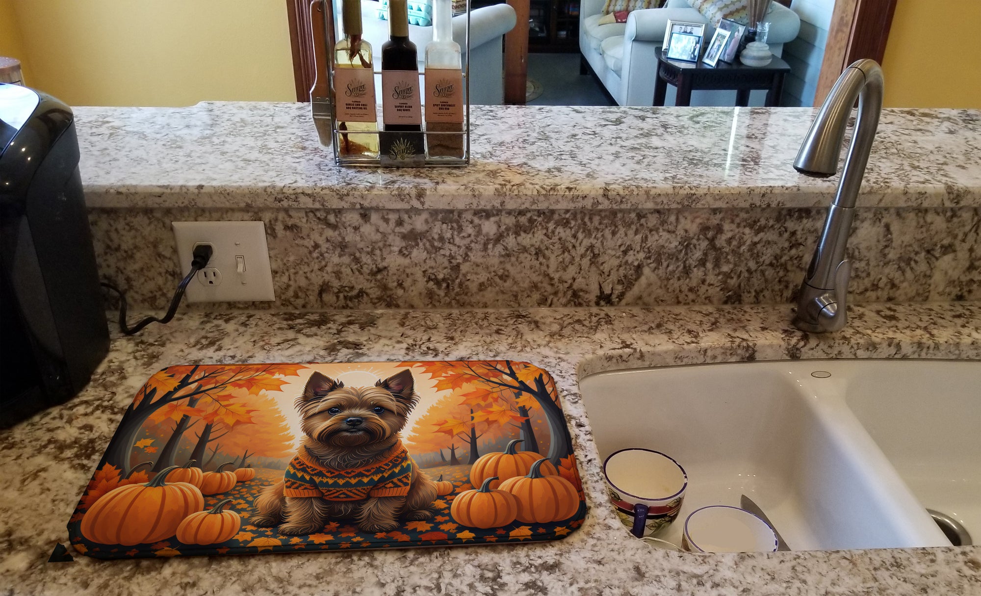 Buy this Cairn Terrier Fall Dish Drying Mat