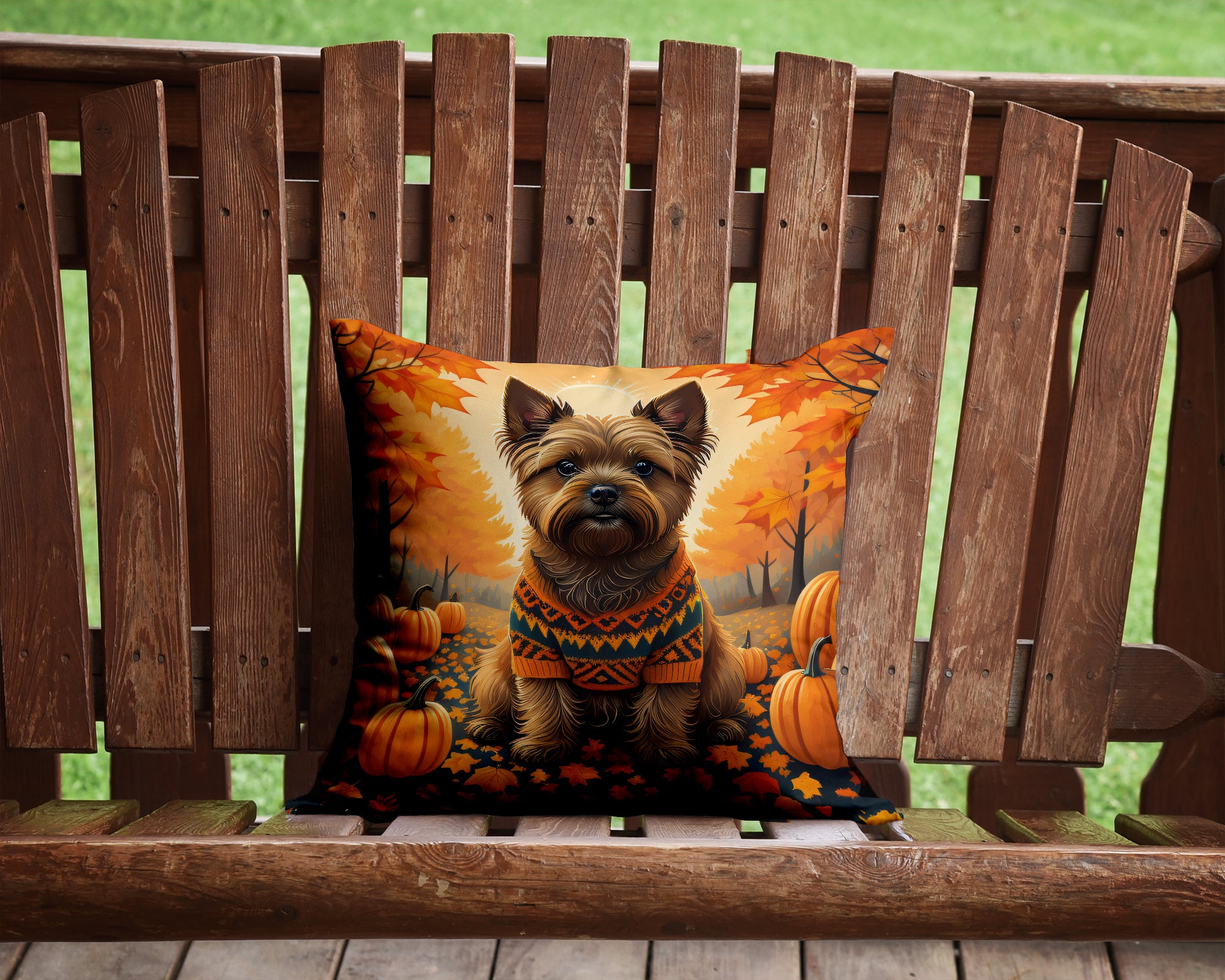 Buy this Cairn Terrier Fall Fabric Decorative Pillow
