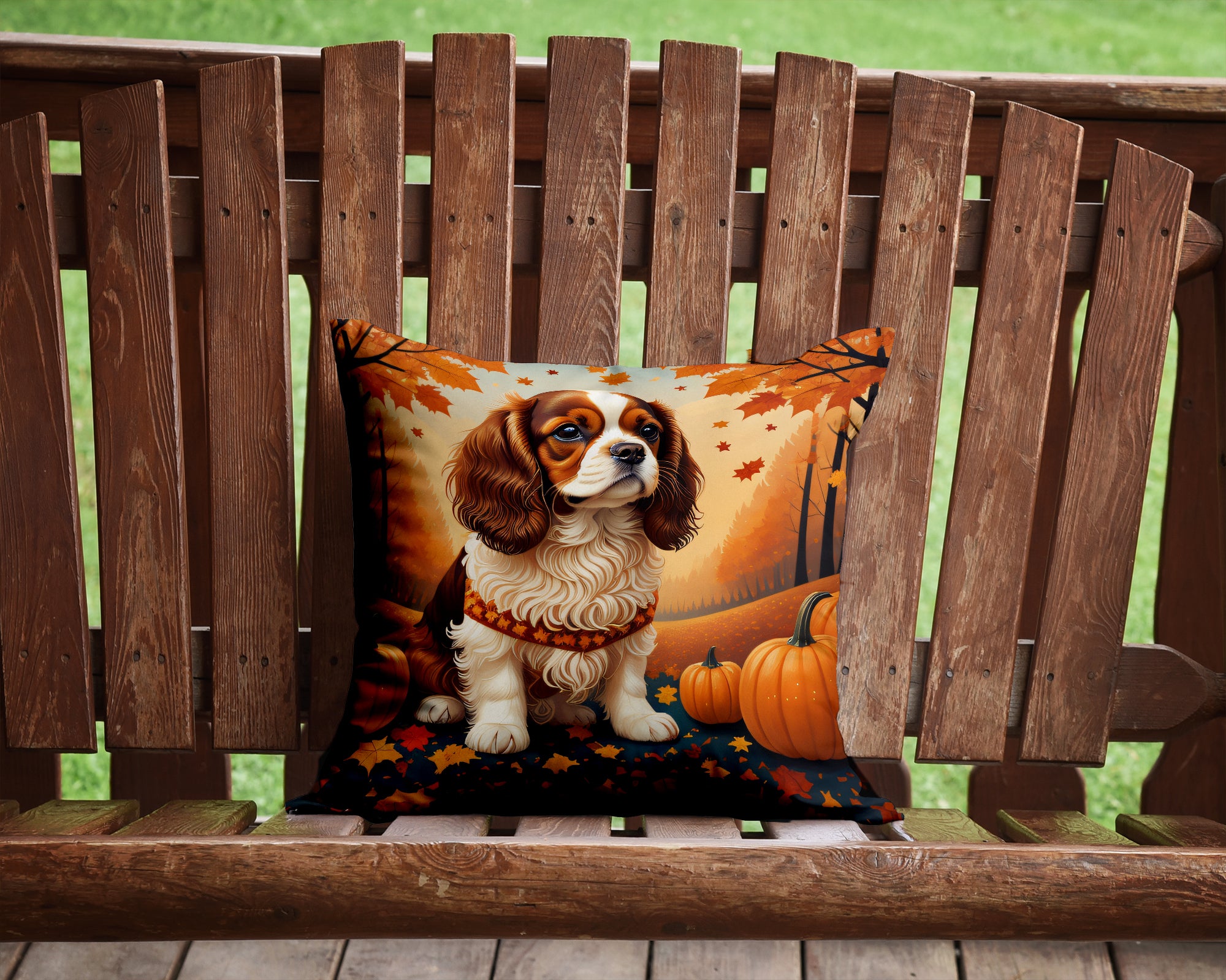 Buy this Cavalier Spaniel Fall Fabric Decorative Pillow