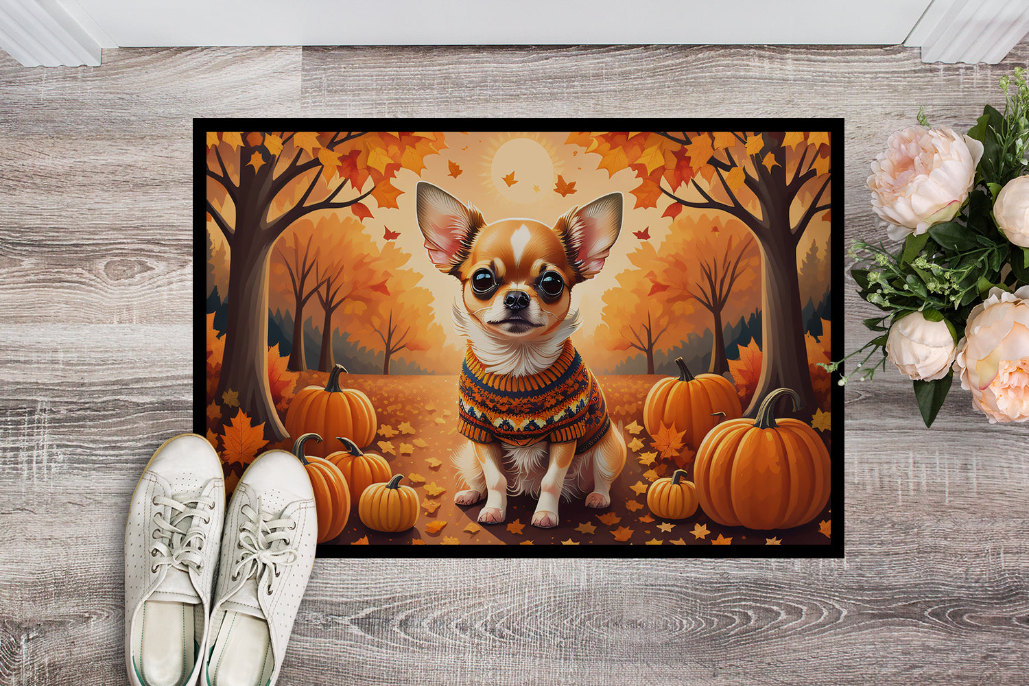 Chihuahua Fall Indoor or Outdoor Mat 24x36