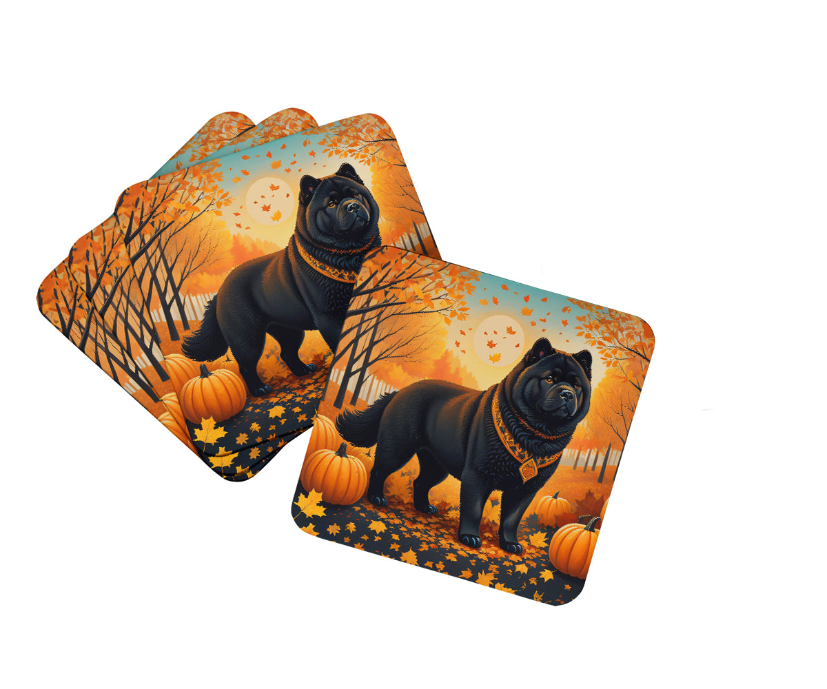 Buy this Black Chow Chow Fall Foam Coaster Set of 4
