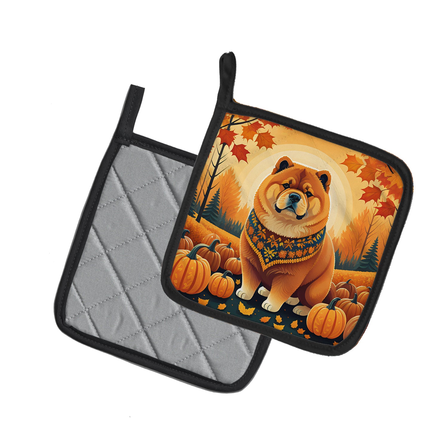 Buy this Chow Chow Fall Pair of Pot Holders