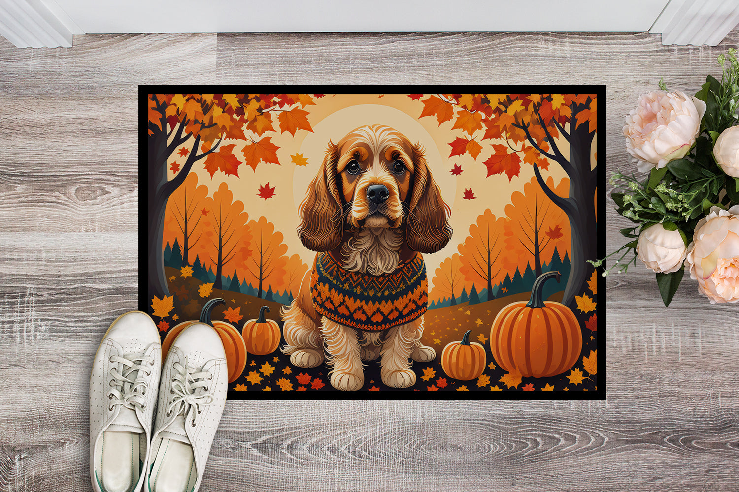 Buy this Cocker Spaniel Fall Indoor or Outdoor Mat 24x36
