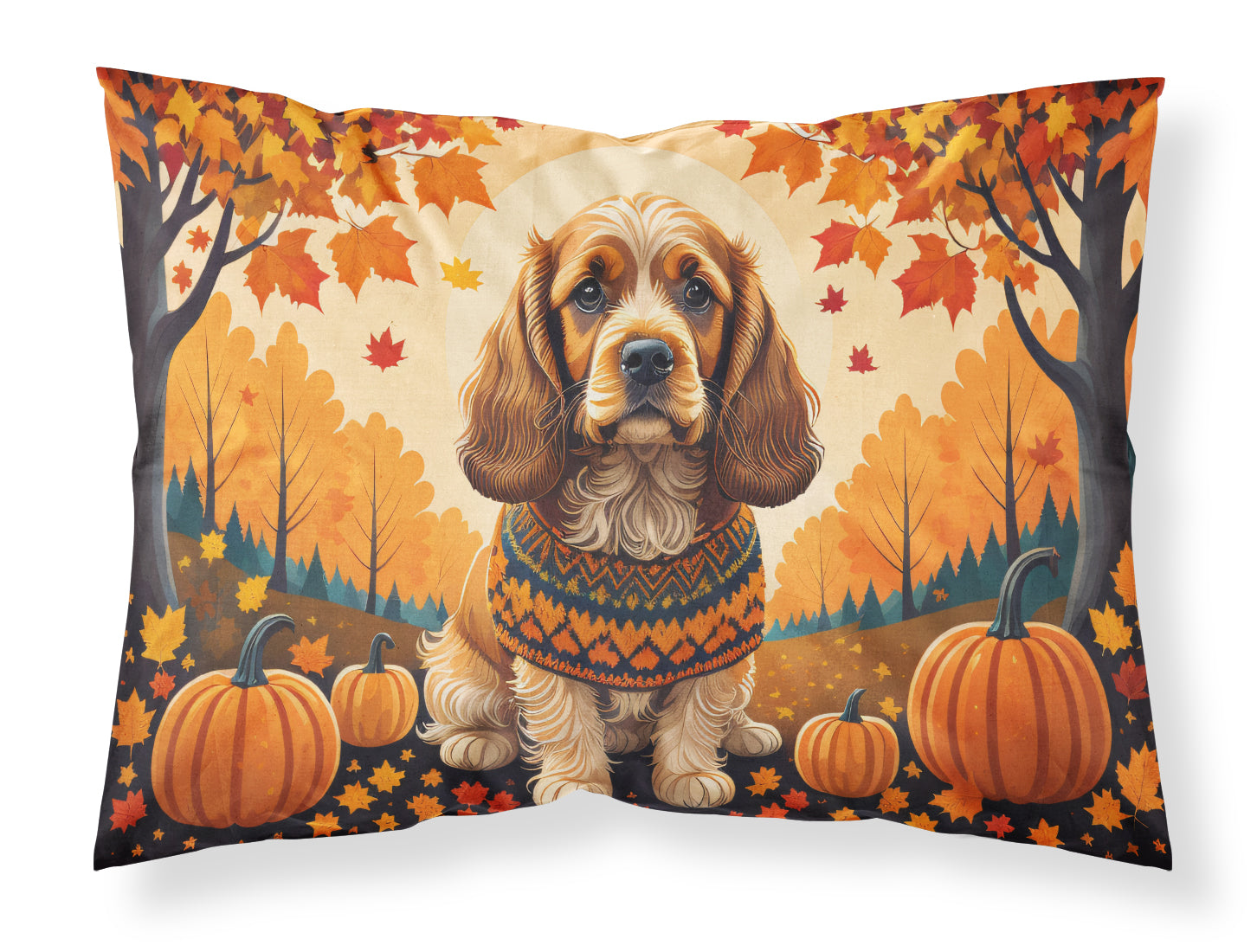 Buy this Cocker Spaniel Fall Fabric Standard Pillowcase