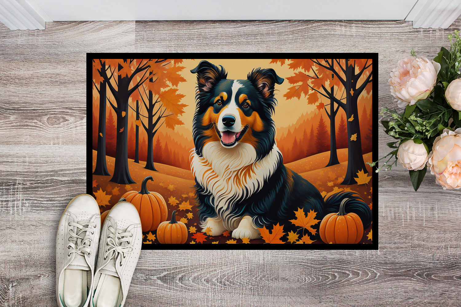 Buy this Collie Fall Doormat 18x27