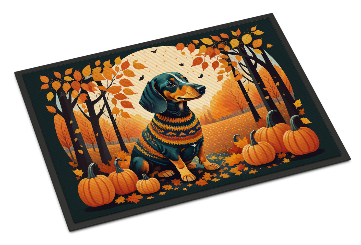 Buy this Dachshund Fall Indoor or Outdoor Mat 24x36