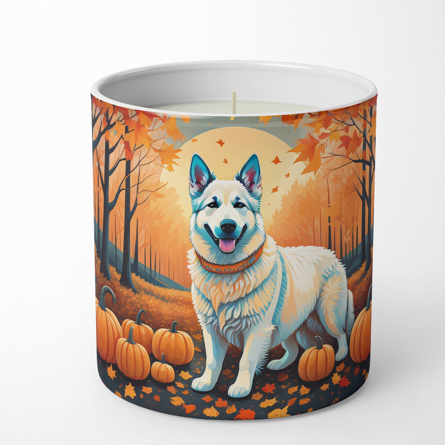 Buy this White German Shepherd Fall Decorative Soy Candle