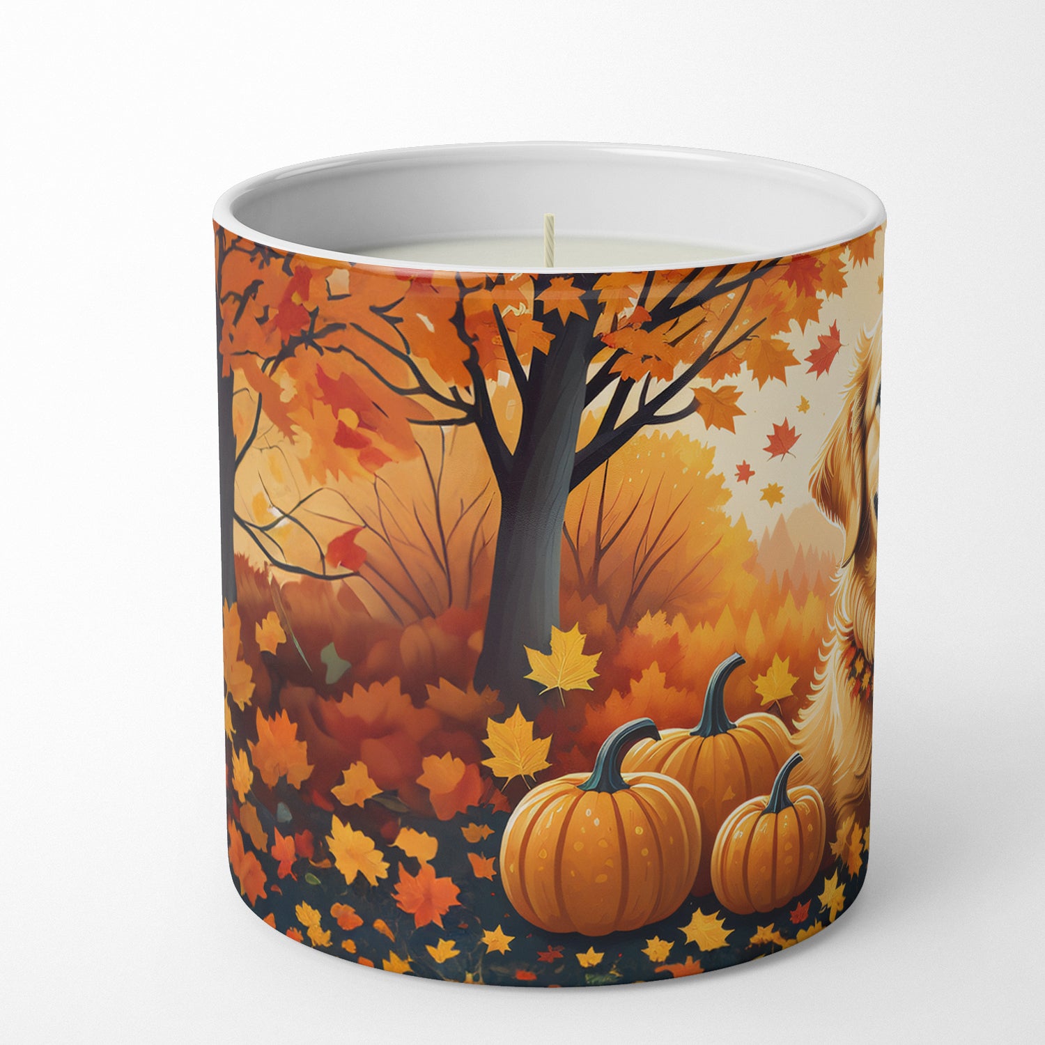Golden Retriever Fall Decorative Soy Candle