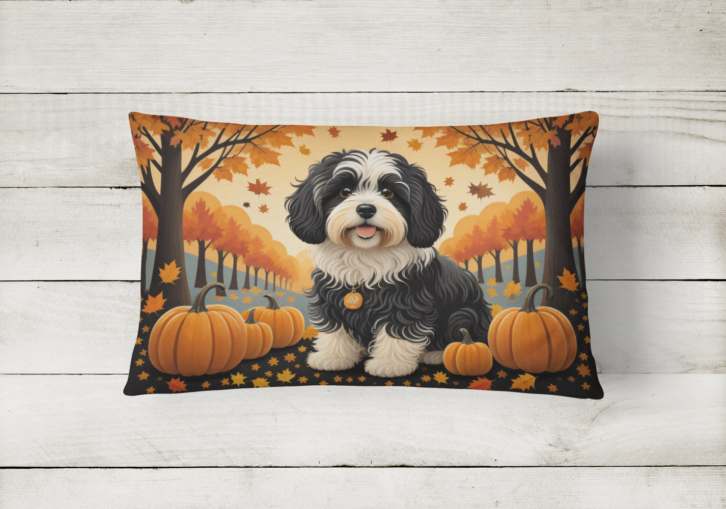 Buy this Havanese Fall Fabric Decorative Pillow
