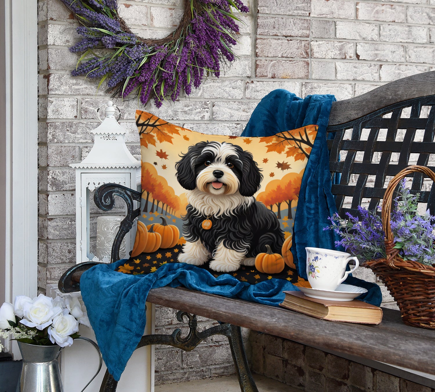 Buy this Havanese Fall Fabric Decorative Pillow