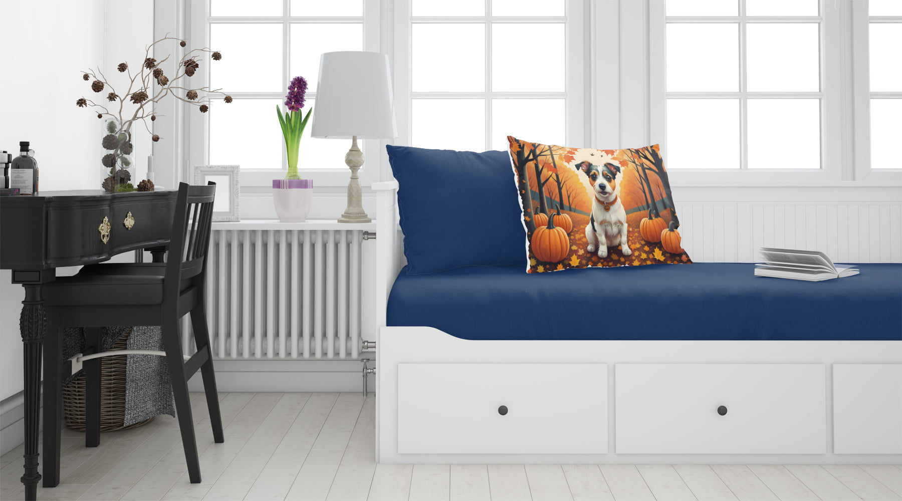 Jack Russell Terrier Fall Fabric Standard Pillowcase