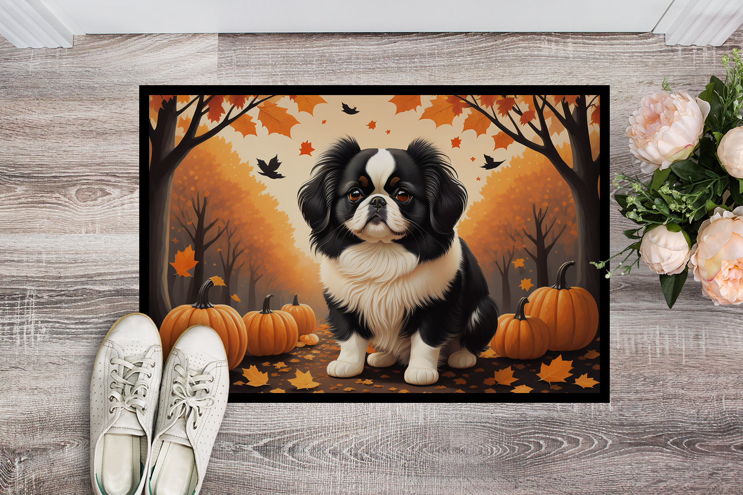 Japanese Chin Fall Indoor or Outdoor Mat 24x36