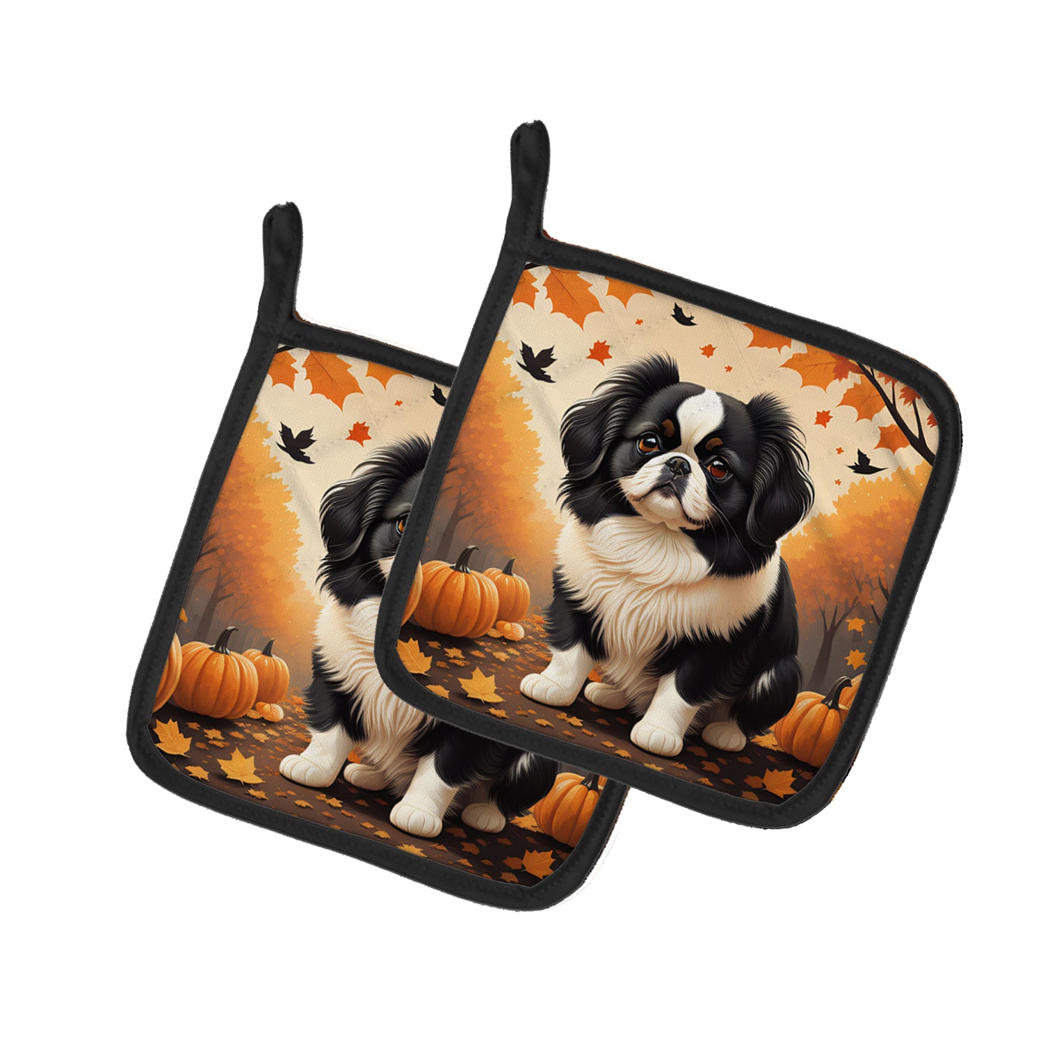 Buy this Japanese Chin Fall Pair of Pot Holders