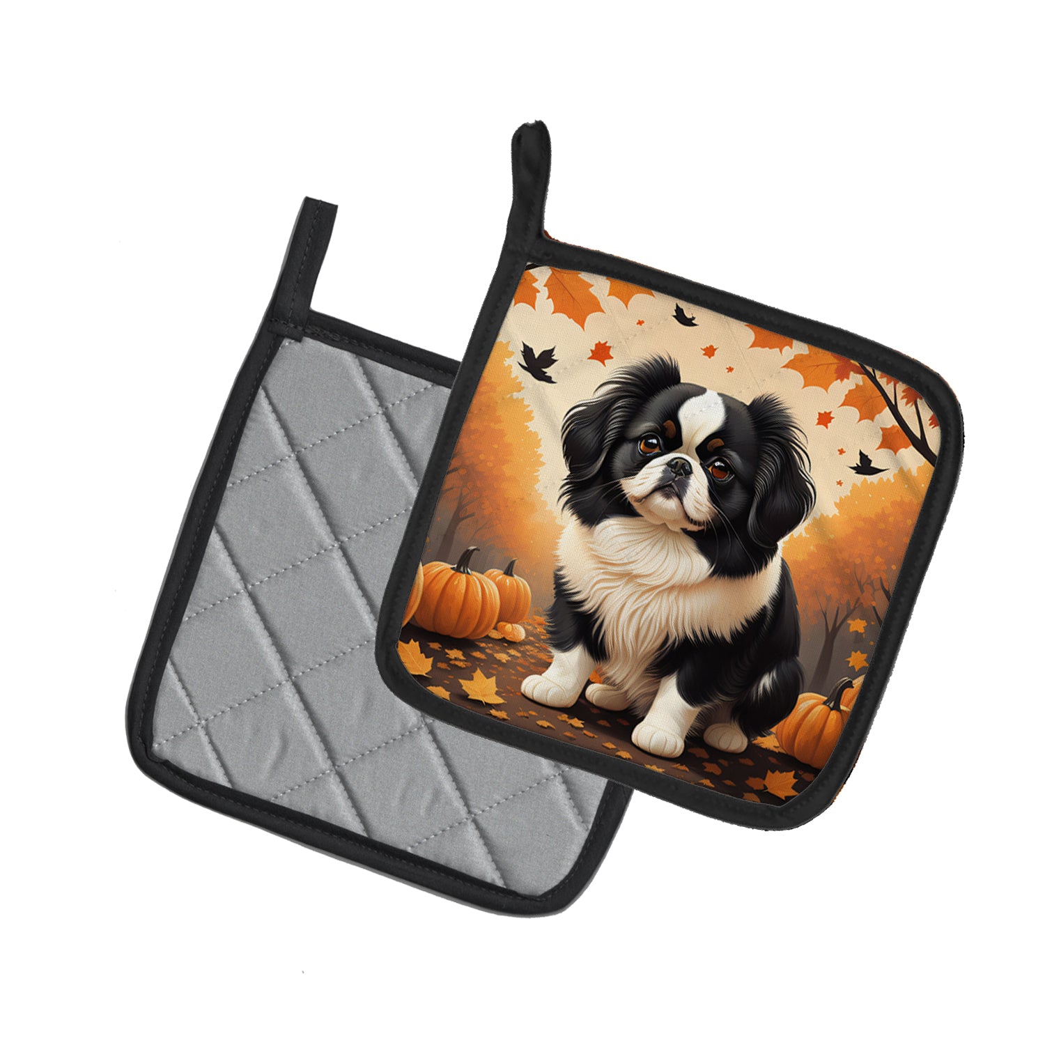 Japanese Chin Fall Pair of Pot Holders