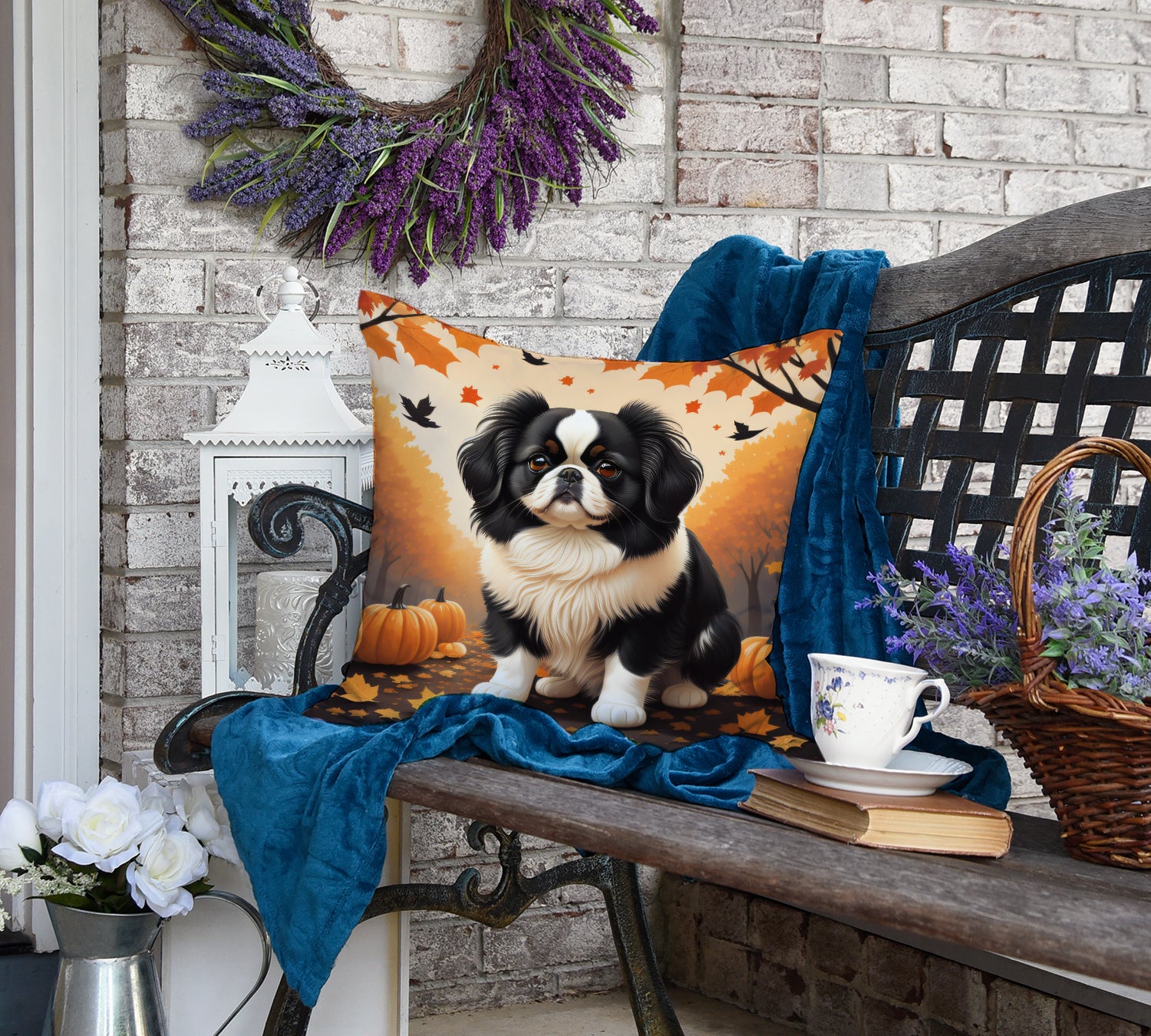 Buy this Japanese Chin Fall Fabric Decorative Pillow