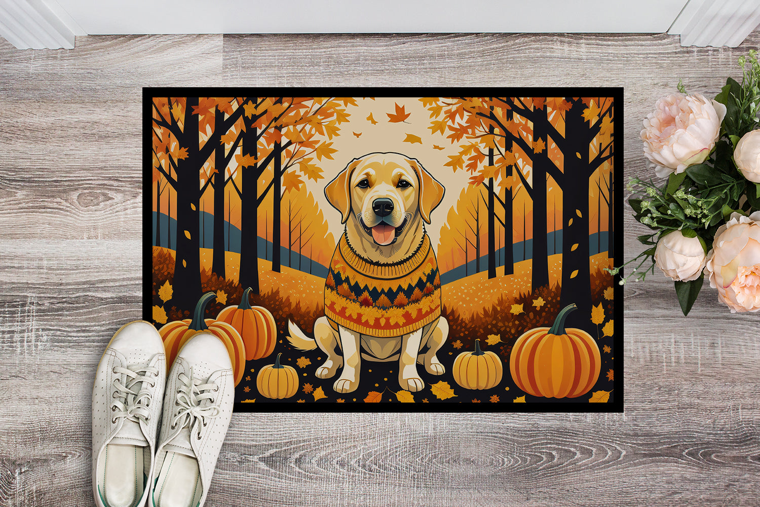 Buy this Yellow Labrador Retriever Fall Doormat 18x27