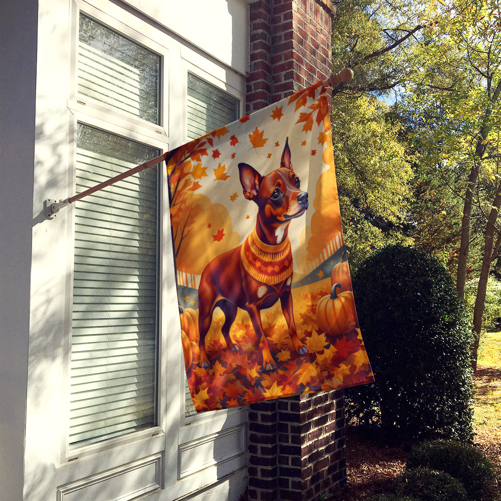 Buy this Red Miniature Pinscher Fall House Flag