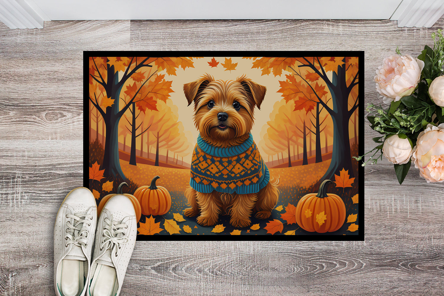 Buy this Norfolk Terrier Fall Doormat 18x27