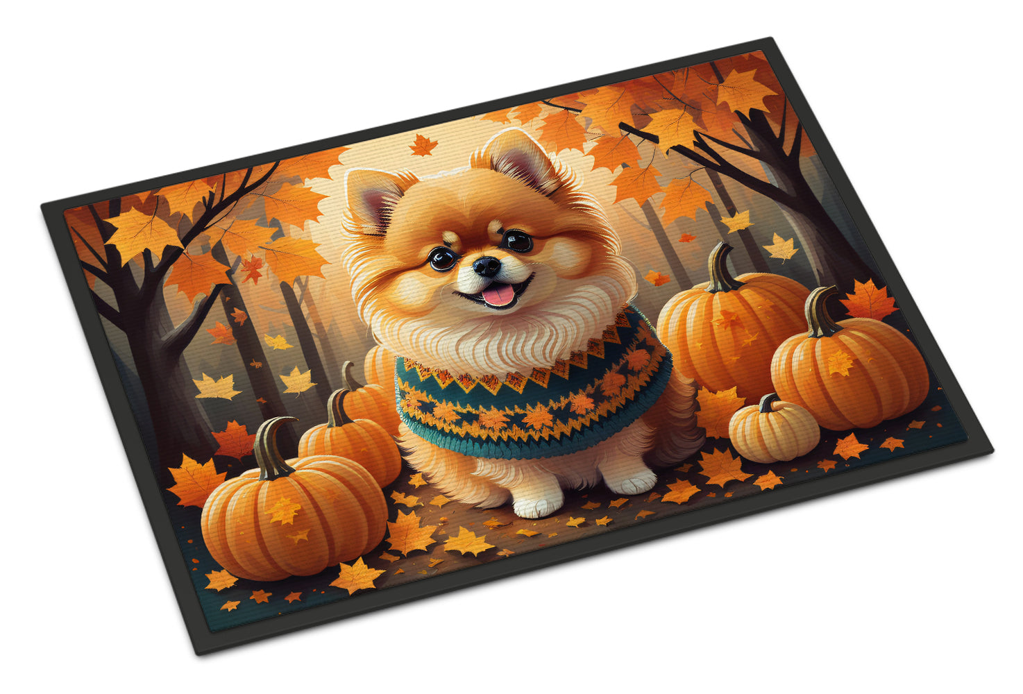 Buy this Pomeranian Fall Doormat 18x27