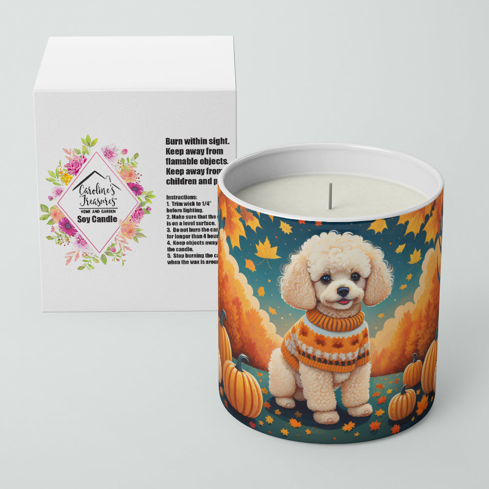 Poodle Fall Decorative Soy Candle