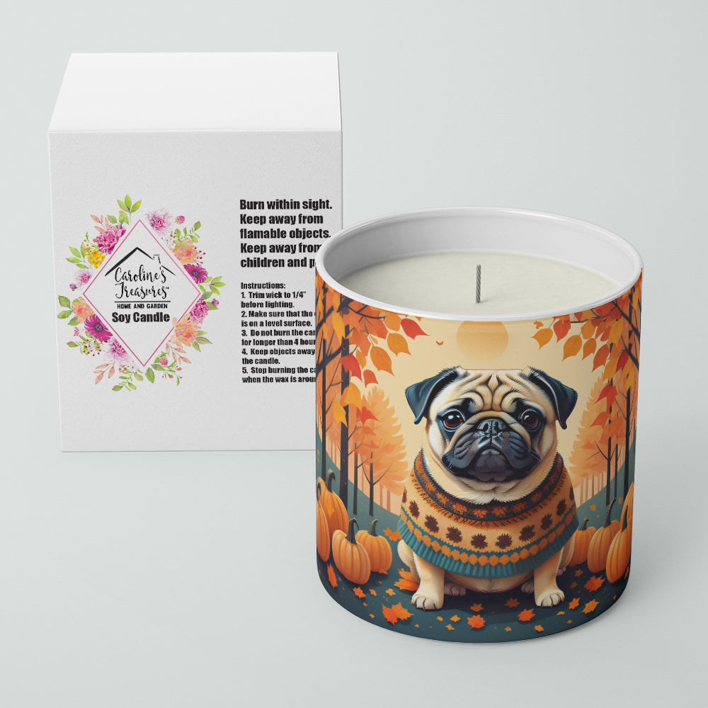Buy this Fawn Pug Fall Decorative Soy Candle