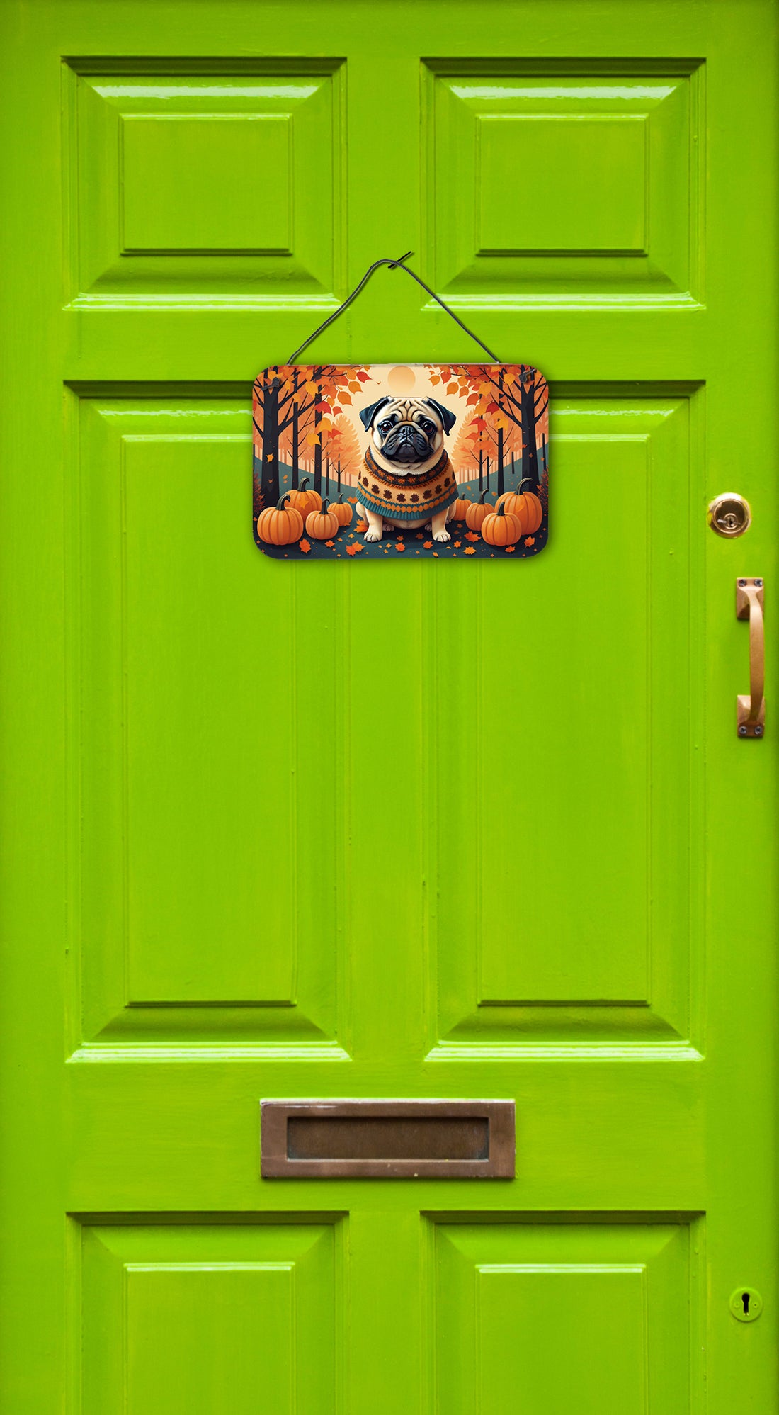 Buy this Fawn Pug Fall Wall or Door Hanging Prints