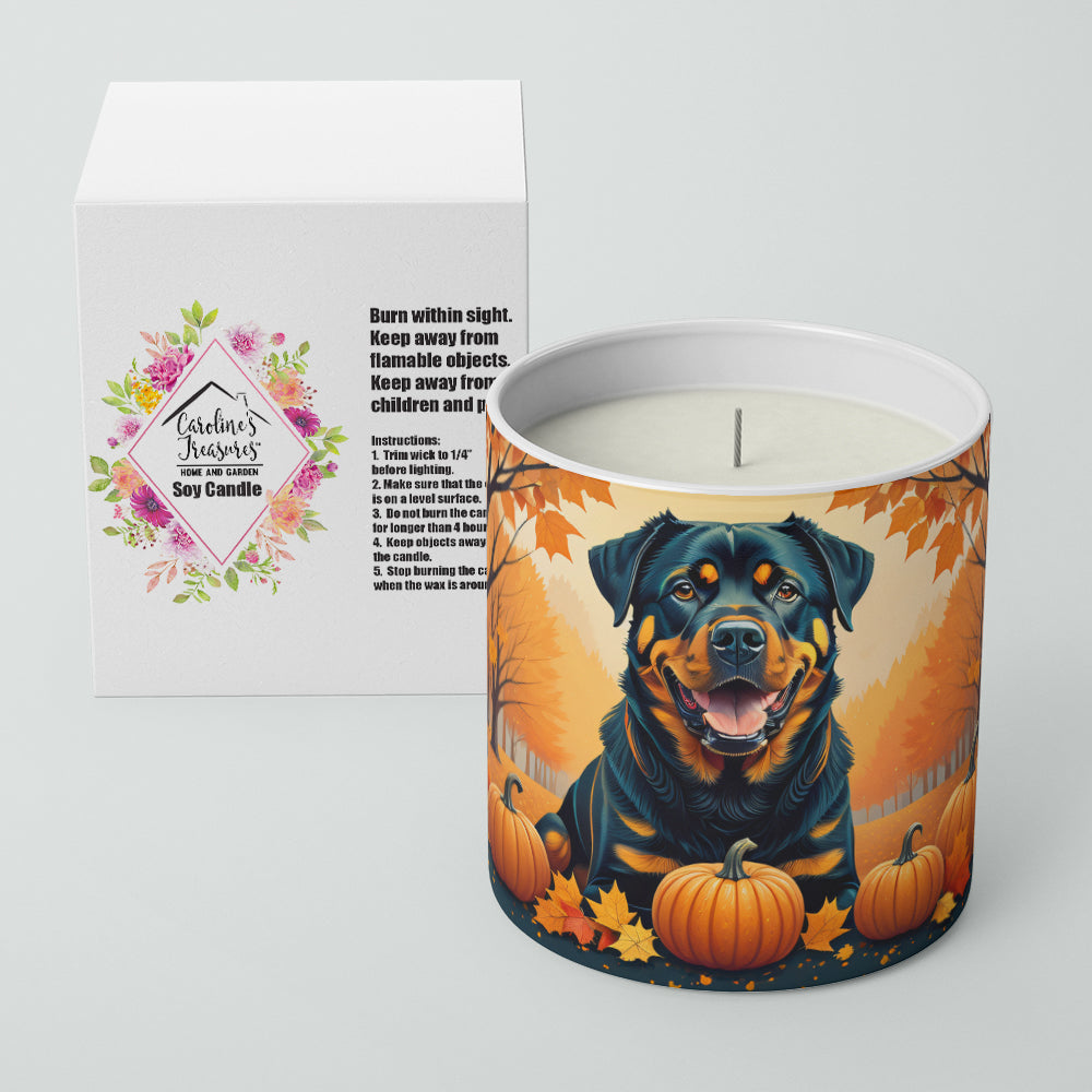 Rottweiler Fall Decorative Soy Candle