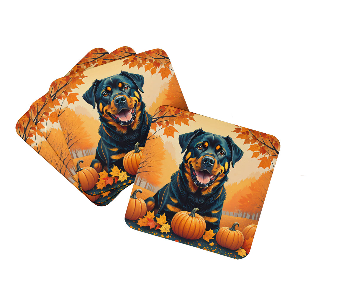 Buy this Rottweiler Fall Foam Coaster Set of 4