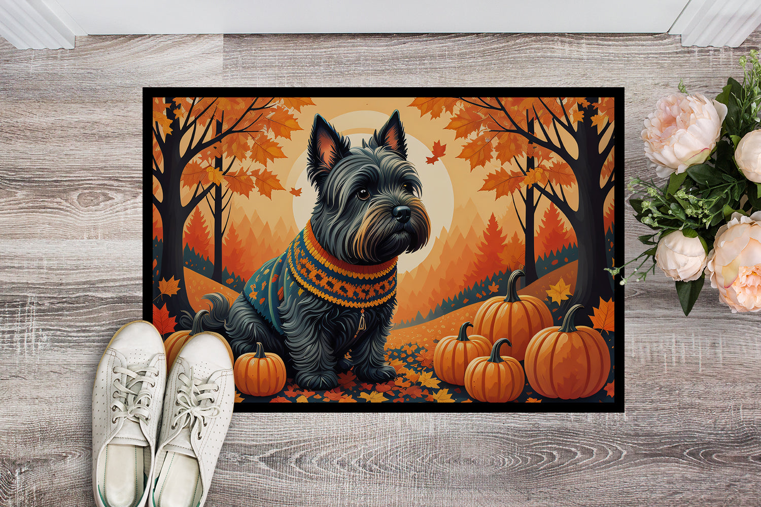 Scottish Terrier Fall Doormat 18x27