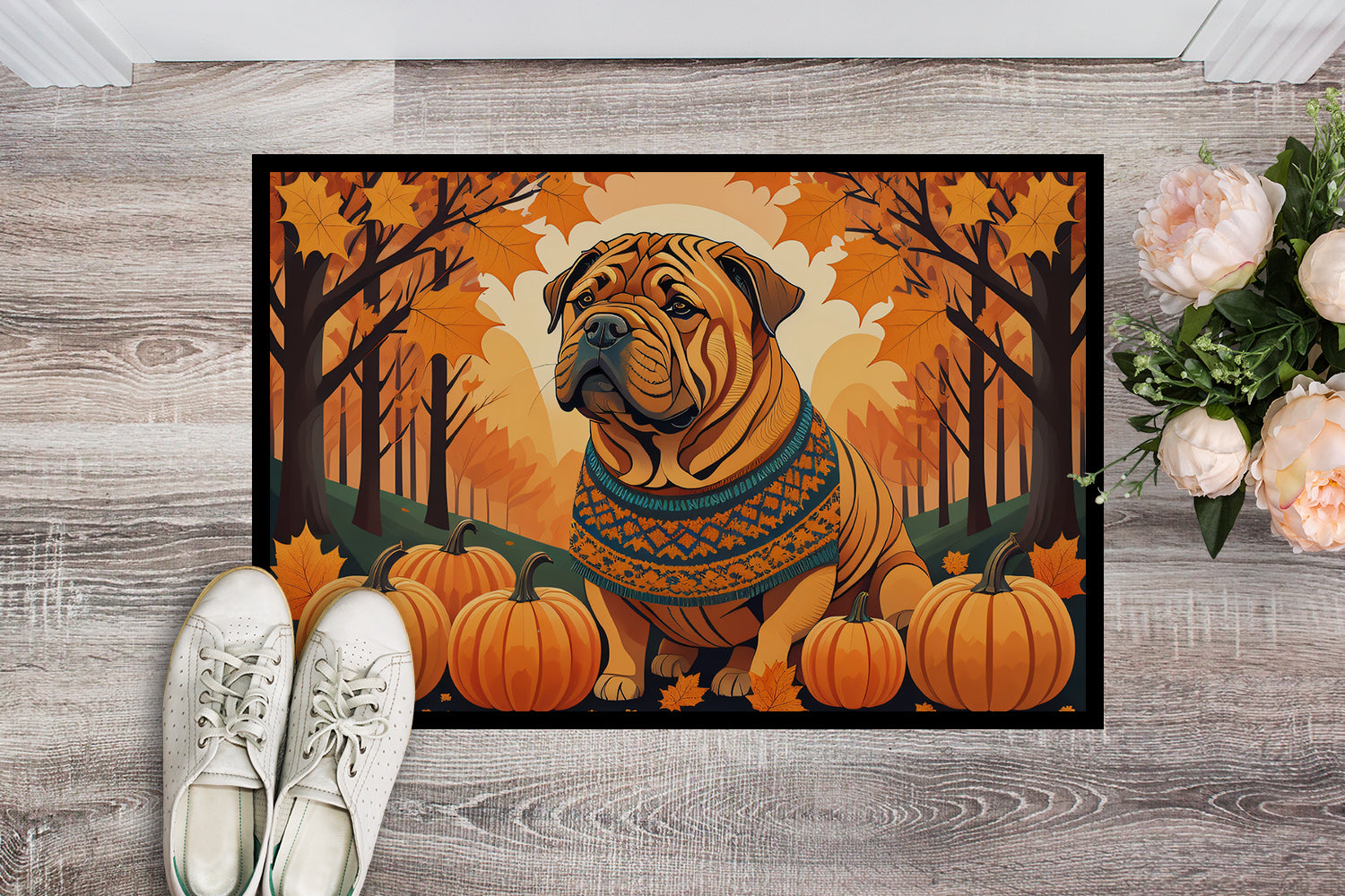 Buy this Shar Pei Fall Doormat 18x27