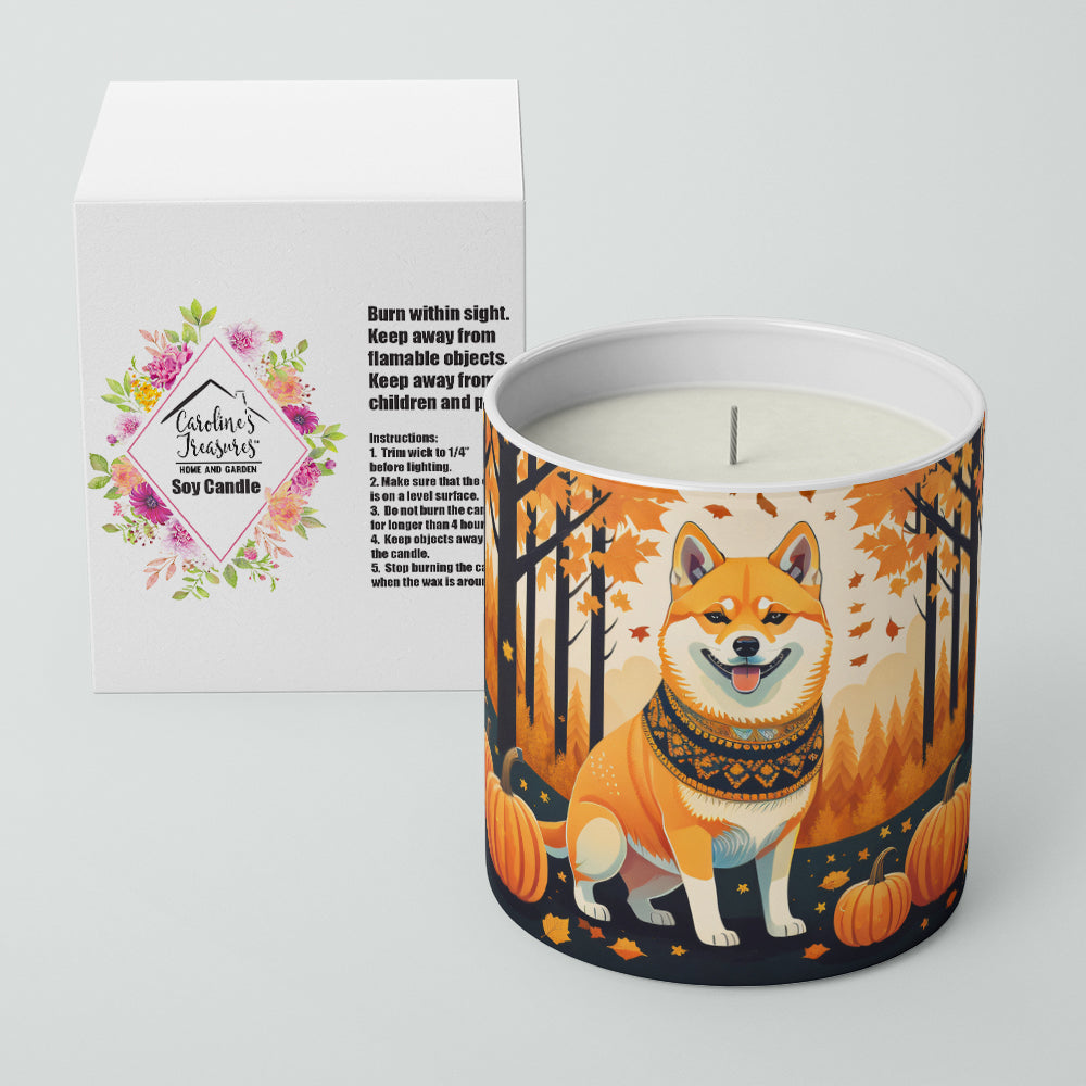Buy this Shiba Inu Fall Decorative Soy Candle