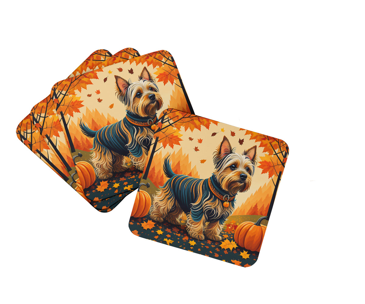 Buy this Silky Terrier Fall Foam Coaster Set of 4