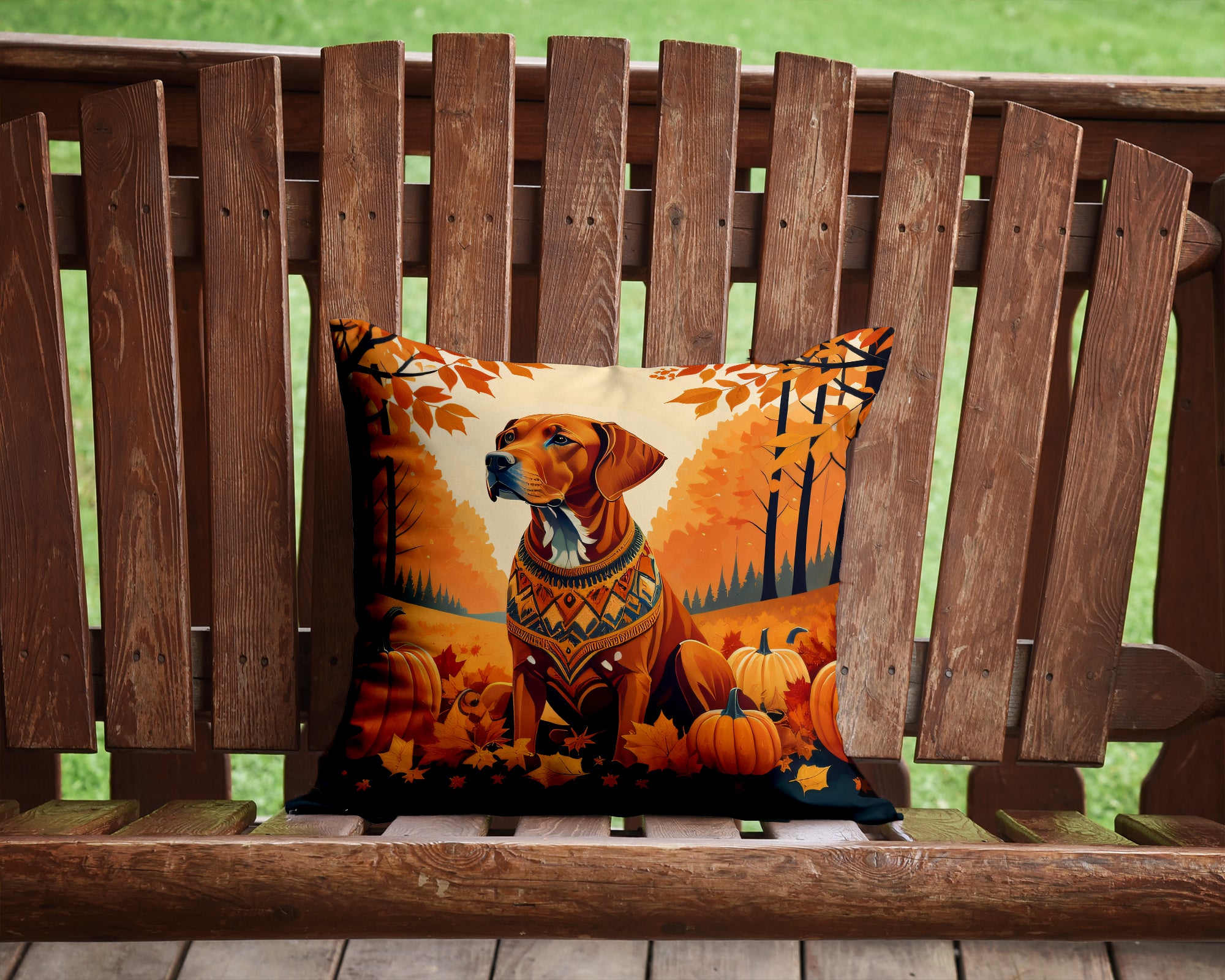 Buy this Vizsla Fall Fabric Decorative Pillow