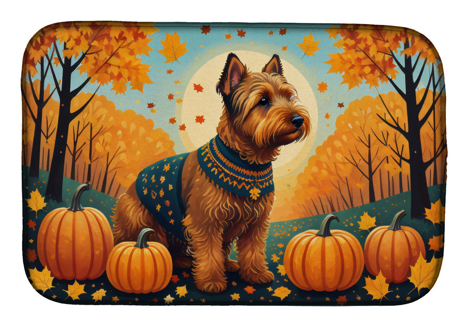 Buy this Welsh Terrier Fall Dish Drying Mat