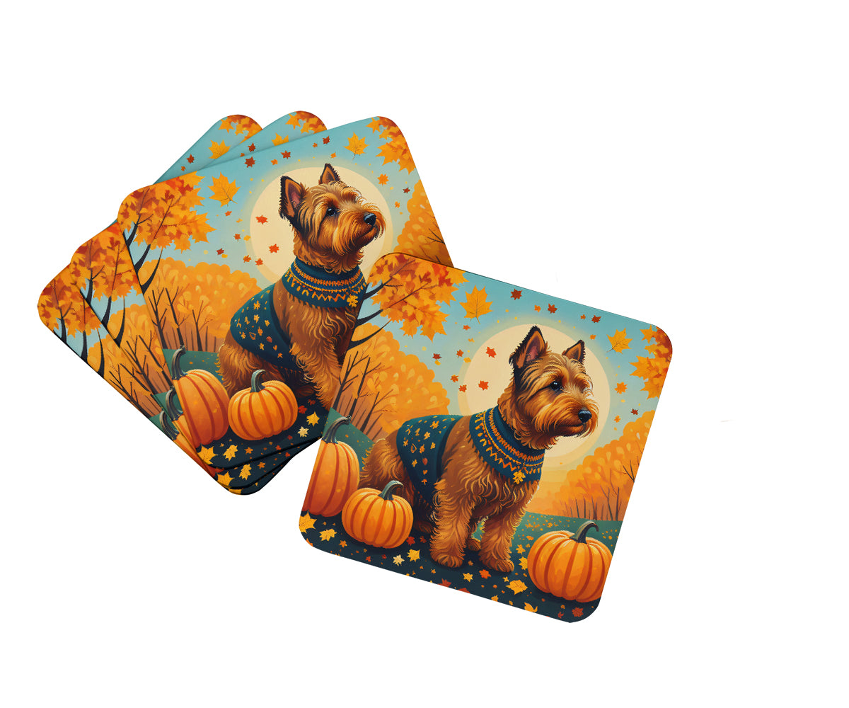 Buy this Welsh Terrier Fall Foam Coaster Set of 4