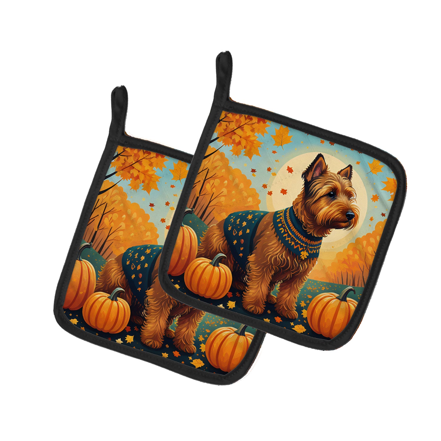 Buy this Welsh Terrier Fall Pair of Pot Holders