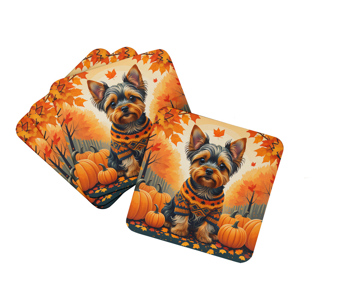 Buy this Yorkshire Terrier Fall Foam Coaster Set of 4