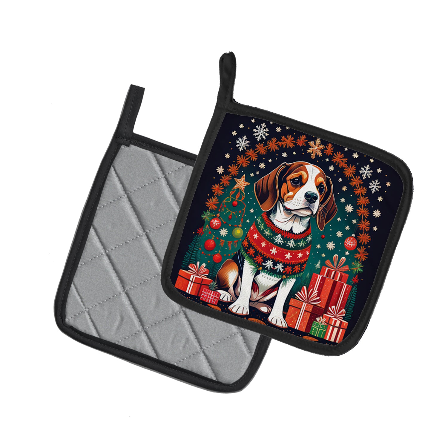 Buy this Beagle Christmas Pair of Pot Holders