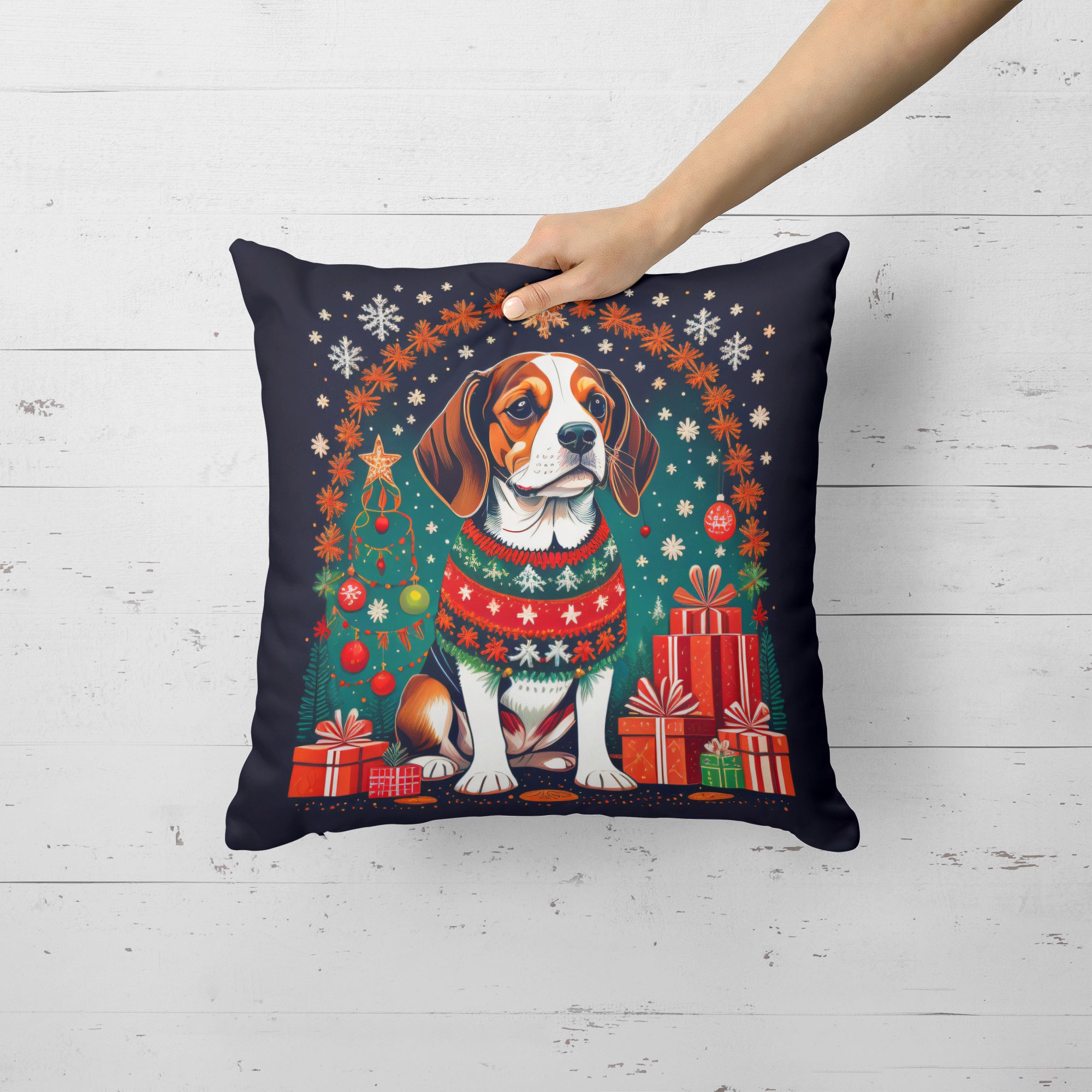 Buy this Beagle Christmas Fabric Decorative Pillow