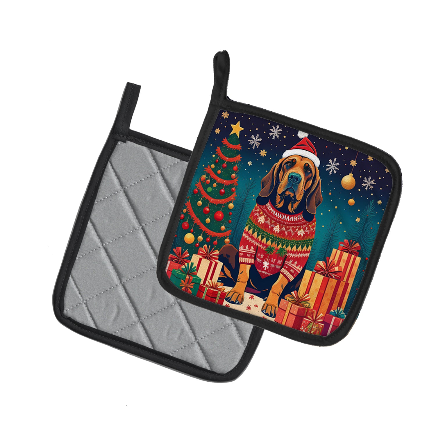 Buy this Bloodhound Christmas Pair of Pot Holders