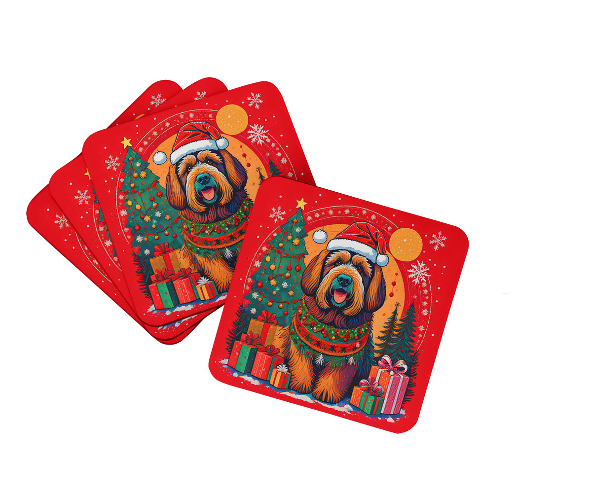 Buy this Briard Christmas Foam Coasters