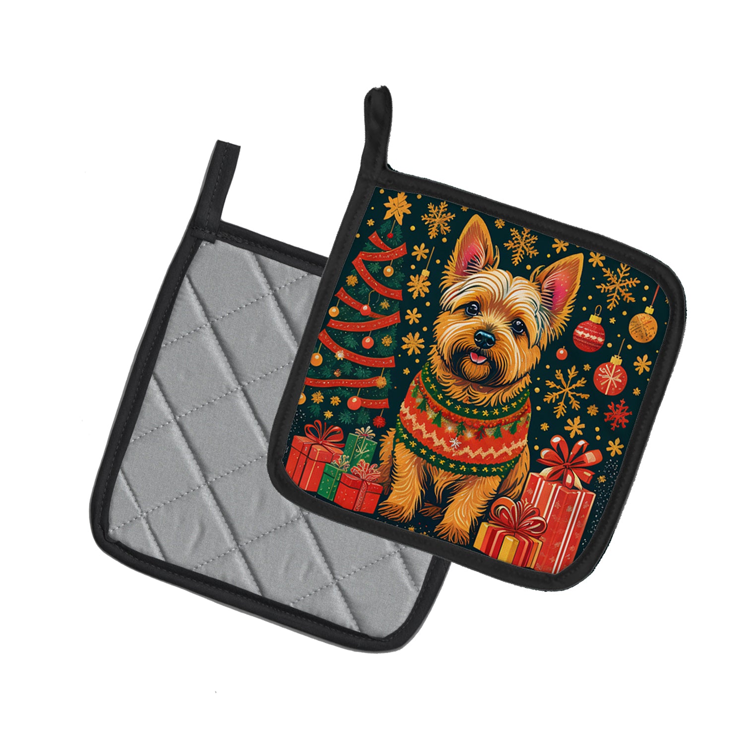 Buy this Norwich Terrier Christmas Pair of Pot Holders